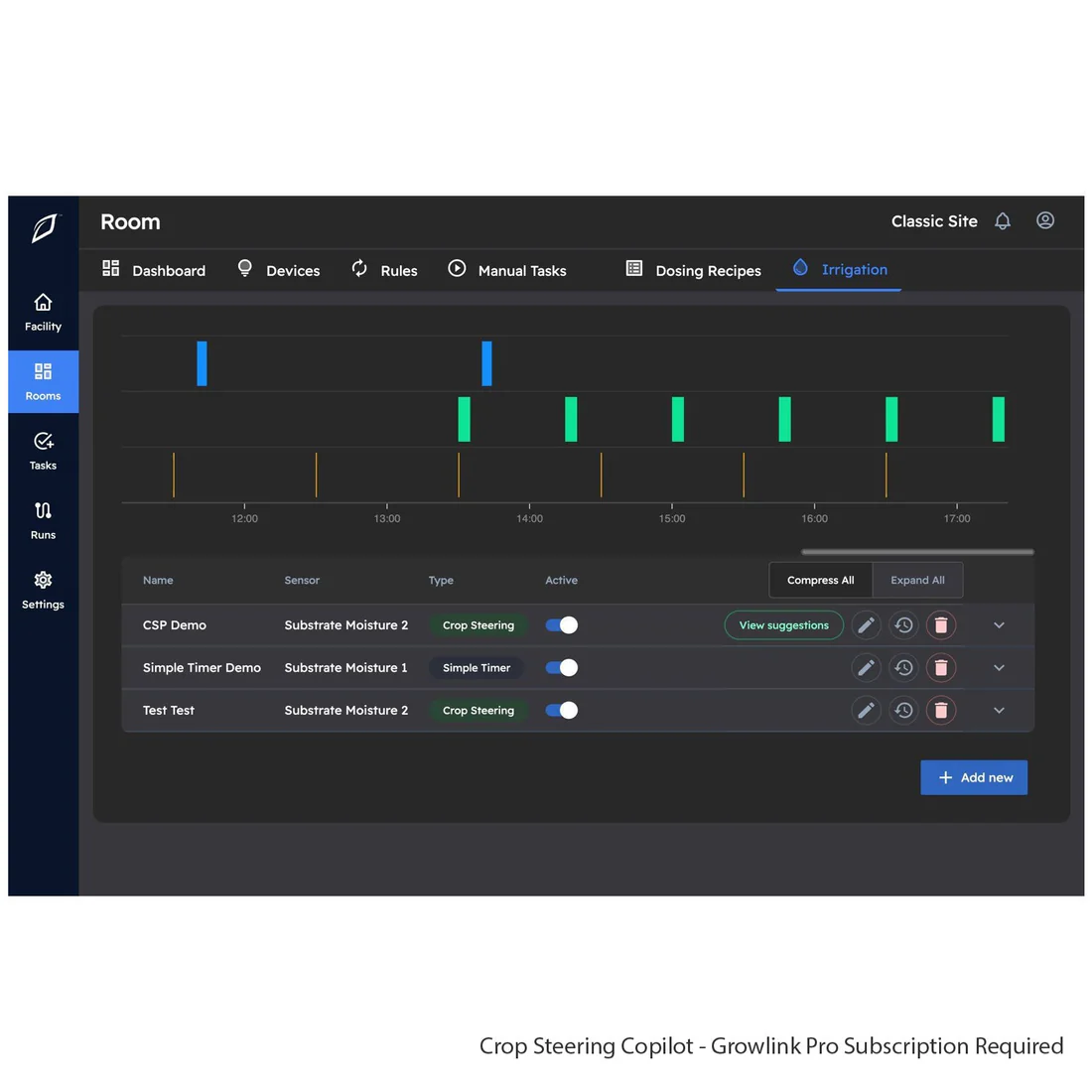 Growlink OS Dashboard Interface